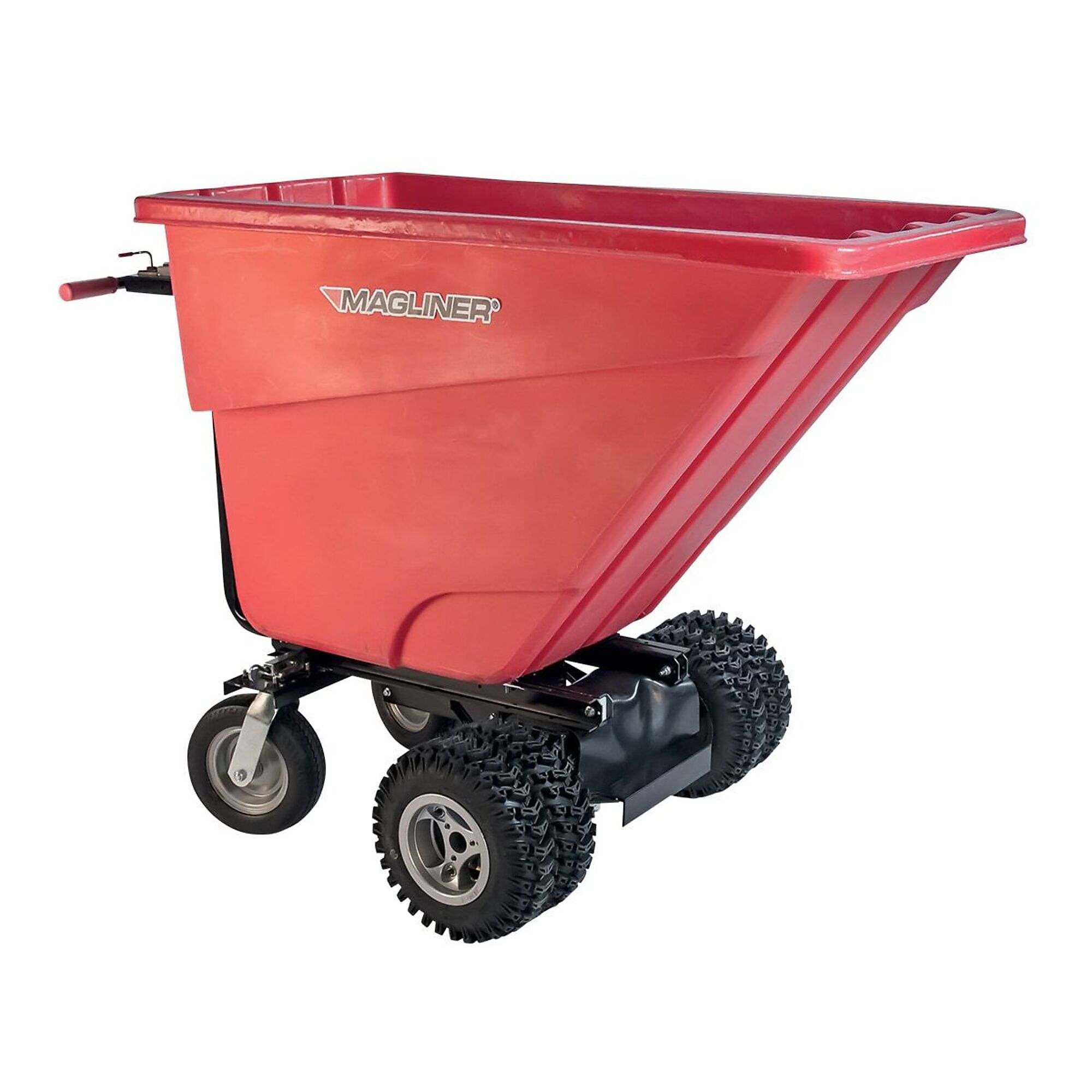 Motorized Hopper Cart - Dual Pneumatic Tires and 13-1/2 Cu Ft Tub